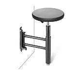 椅子;实验室，乙烯基，抛光铝，22.75