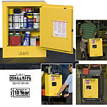 Justrite 890200 Sure Grip Ex迷你易燃安全柜；手动单扇门，双壁钢制，43.2厘米宽x 20.3厘米深x 55.9厘米高